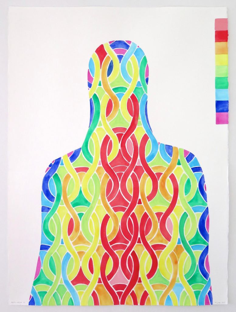 Navine G. Khan-Dossos Anti-Muse I, gouache on paper, 56cm x 76cm, 2015.