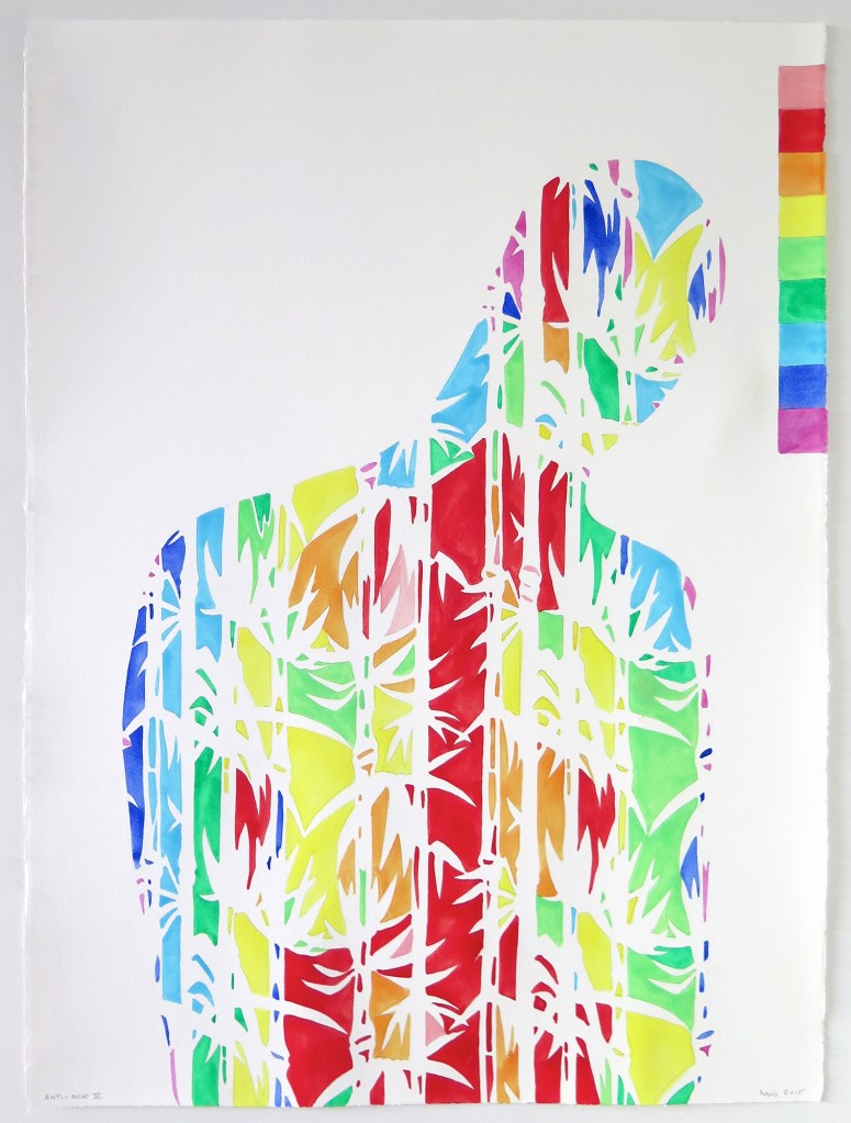 Navine G. Khan-Dossos Anti-Muse IV, gouache on paper, 56cm x 76cm, 2015.